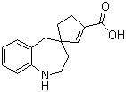 1,2,3,5-Tetrahydrospiro[4H-1-benzazepine-4,1''-[2]cyclopentene]-3''-carboxylic acid molecular structure (CAS 813426-13-0)