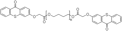 聚丁二醇双(9-氧代-9H-噻吨氧乙酸)酯分子结构 (CAS 813452-37-8)