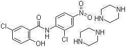 5-Chloro-N-(2-chloro-4-nitrophenyl)-2-hydroxy-benzamide compound with piperazine (2:1) molecular structure (CAS 81424-66-0)