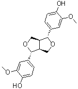 (-)-松脂酚分子结构 (CAS 81446-29-9)