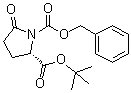 (2S)-5-Oxo-1,2-pyrrolidinedicarboxylic acid 2-(1,1-dimethylethyl) 1-(phenylmethyl) ester molecular structure (CAS 81470-51-1)