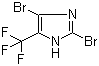2,4-Dibromo-5-(trifluoromethyl)-1H-imidazole molecular structure (CAS 81654-02-6)