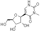 3-甲基-5-beta-D-呋喃核糖基-2,4(1H,3H)-嘧啶二酮分子结构 (CAS 81691-06-7)
