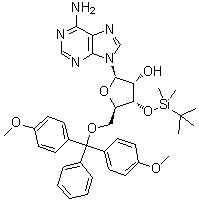 5'-O-[Bis(4-methoxyphenyl)phenylmethyl]-3'-O-[(1,1-dimethylethyl)dimethylsilyl]adenosine molecular structure (CAS 81794-12-9)