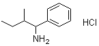alpha-(1-甲基丙基)苯甲胺盐酸盐分子结构 (CAS 81880-29-7)