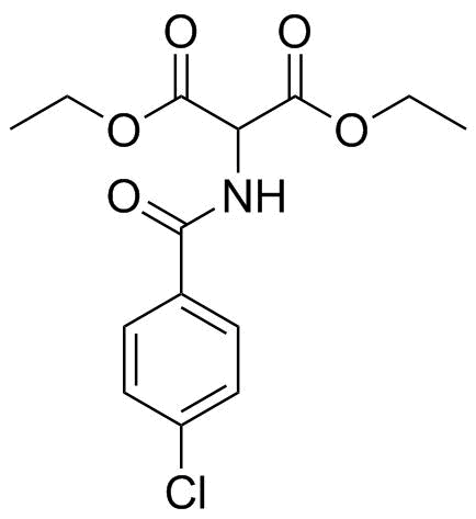 (4-氯苯甲酰氨基)丙二酸二乙酯分子结构 (CAS 81918-01-6)
