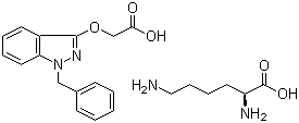 Bendazac L-lysine molecular structure (CAS 81919-14-4)