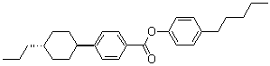 structure of CAS# 81929-40-0, 4-(trans-4-Propylcyclohexyl)benzoic acid 4-pentylphenyl ester