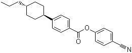structure of CAS# 81930-17-8, 4-Cyanophenyl trans-4-(4-propylcyclohexyl)benzoate;trans-4-(4-Propylcyclohexyl)benzoic acid 4-cyanophenyl ester