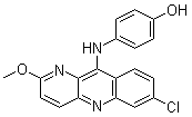 4-[(7-Chloro-2-methoxybenzo[b]-1,5-naphthyridin-10-yl)amino]-phenol molecular structure (CAS 81935-60-6)