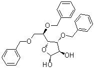 3,5,6-Tri-O-benzyl-alpha-D-glucofuranose molecular structure (CAS 81969-62-2)