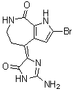 结构式 CAS# 82005-12-7, (Z)-4-(2-氨基-1,5-二氢-5-氧代-4H-咪唑-4-亚基)-2-溴-4,5,6,7-四氢-吡咯并[2,3-c]氮杂卓-8(1H)-酮