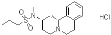 反式-N-(1,3,4,6,7,11b-六氢-2H-苯并[a]喹嗪-2-基)-N-甲基-1-丙烷磺酰胺单盐酸盐分子结构 (CAS 82059-29-8)