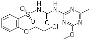 结构式 CAS# 82097-50-5, 醚苯磺隆; 3-(4-甲氧基-6-甲基-1,3,5-三嗪-2-基)-1-[2-(2-氯乙氧基苯基)磺酰脲