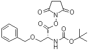 结构式 CAS# 82155-85-9, [(1R)-2-[(2,5-二氧代-1-吡咯烷基)氧基]-2-氧代-1-[(苯基甲氧基)甲基]乙基]氨基甲酸叔丁酯