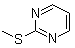 structure of CAS# 823-09-6, 2-Methylsulfanylpyrimidine;2-(Methylthio)pyrimidine; 2-Methylmercaptopyrimidine