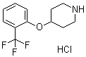 4-[2-(Trifluoromethyl)phenoxy]piperidine hydrochloride molecular structure (CAS 823782-74-7)