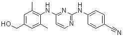 4-[[4-[[4-(Hydroxymethyl)-2,6-dimethylphenyl]amino]-2-pyrimidinyl]amino]benzonitrile molecular structure (CAS 823786-21-6)