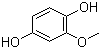 structure of CAS# 824-46-4, 2-Methoxyhydroquinone;2,5-Dihydroxyanisole; 2-Methoxybenzene-1,4-diol
