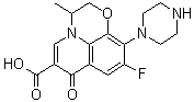 9-Fluoro-2,3-dihydro-3-methyl-7-oxo-10-(1-piperazinyl)-7H-pyrido[1,2,3-de]-1,4-benzoxazine-6-carboxylic acid molecular structure (CAS 82419-52-1)