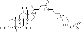 结构式 CAS# 82473-24-3, 3-[(3-胆胺丙基)二甲基氨基]-2-羟基-1-丙磺酸内盐