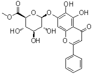 Baicalin methyl ester molecular structure (CAS 82475-03-4)