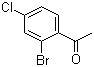 structure of CAS# 825-40-1, 2'-Bromo-4'-chloroacetophenone;1-(2-bromo-4-chlorophenyl)ethanone