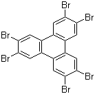 结构式 CAS# 82632-80-2, 2,3,6,7,10,11-六溴苯并菲; 2,3,6,7,10,11-六溴三亚苯
