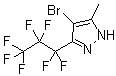 4-Bromo-3-(heptafluoropropyl)-5-methyl-1H-pyrazole molecular structure (CAS 82633-48-5)