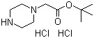 结构式 CAS# 827614-56-2, 哌嗪-1-乙酸叔丁酯二盐酸盐