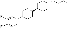 反,反-4-(3,4-二氟苯基)-4''-丁基双环己烷分子结构 (CAS 82832-58-4)