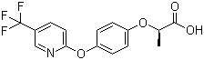 结构式 CAS# 83066-88-0, 精吡氟禾草灵; (R)-2-[4-(5-三氟甲基-2-吡啶氧基)苯氧基]丙酸