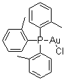 structure of CAS# 83076-07-7, Tris(2-methylphenyl)phosphinegold chloride;(Tri-o-tolylphosphine)gold chloride; Chloro(tri(2-methylphenyl)phosphine)gold; Chloro(tri-o-tolylphosphine)gold; Chloro(tris(2-tolyl)phosphine)gold; Chloro[tris(2-methylphenyl)phosphine]gold; Chloro[tris(o-methylphenyl)phosphine]gold; Chloro[tris(o-tolyl)phosphine]gold