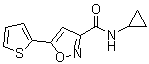 N-Cyclopropyl-5-(thiophen-2-yl)isoxazole-3-carboxamide molecular structure (CAS 832115-62-5)