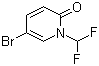 structure of CAS# 832735-61-2, 5-Bromo-1-(difluoromethyl)pyridin-2(1H)-one;5-Bromo-1-(difluoromethyl)pyridine-2(1H)-one; 5-Bromo-1-difluoromethyl-1H-pyridin-2-one