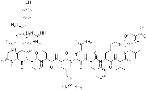 结构式 CAS# 83335-41-5, 猪强啡肽 B