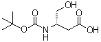 结构式 CAS# 83345-44-2, (3S)-3-[[叔丁氧羰基]氨基]-4-羟基丁酸