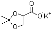 2,2-二甲基-1,3-二氧戊环-4-羧酸钾盐分子结构 (CAS 83400-91-3)