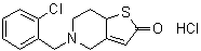 5-[(2-氯苯基)甲基]-5,6,7,7a-四氢-噻吩并[3,2-c]吡啶-2(4H)-酮盐酸盐分子结构 (CAS 83427-55-8)