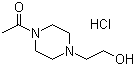 structure of CAS# 83502-55-0, 1-Acetyl-4-(2-hydroxyethyl)piperazine hydrochloride