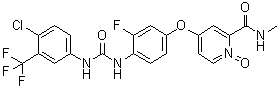 4-[4-[[[[4-Chloro-3-(trifluoromethyl)phenyl]amino]carbonyl]amino]-3-fluorophenoxy]-N-methyl-2-pyridinecarboxamide 1-oxide molecular structure (CAS 835621-11-9)