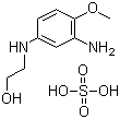 结构式 CAS# 83763-48-8, 2-氨基-4-N-(beta-羟乙基)氨基苯甲醚硫酸盐