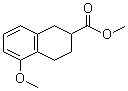 结构式 CAS# 83781-71-9, 5-甲氧基-1,2,3,4-四氢萘-2-羧酸甲酯