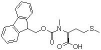 structure of CAS# 84000-12-4, N-[(9H-Fluoren-9-ylmethoxy)carbonyl]-N-methyl-L-methionine