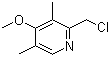 2-(氯甲基)-4-甲氧基-3,5-二甲基吡啶分子结构 (CAS 84006-10-0)
