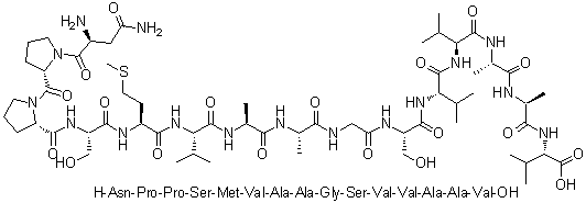 L-Asparaginyl-L-prolyl-L-prolyl-L-seryl-L-methionyl-L-valyl-L-alanyl-L-alanylglycyl-L-seryl-L-valyl-L-valyl-L-alanyl-L-alanyl-L-valine molecular structure (CAS 840500-13-2)