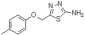 结构式 CAS# 84138-77-2, 2-氨基-5-(4-甲基苯氧基甲基)-1,3,4-噻二唑