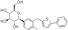(1S)-1,5-Anhydro-1-C-[4-methyl-3-[(5-phenyl-2-thienyl)methyl]phenyl]-D-glucitol molecular structure (CAS 842133-16-8)