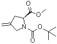 structure of CAS# 84348-39-0, (2S)-4-Methylene-1,2-pyrrolidinedicarboxylic acid 1-(1,1-dimethylethyl) 2-methyl ester