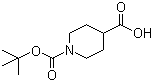 N-BOC-piperidine-4-carboxylic acid molecular structure (CAS 84358-13-4)